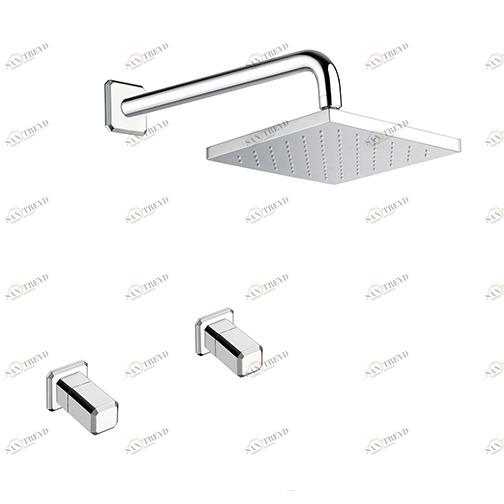 CRIIT617 Наружные части смесителя для душа CRICS233 с верхним душем с функцией защиты от известкового налета Cristina Rubinetterie 