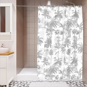 Штора для ванной Lemer Lerzac 180x180 см PEVA цвет белый/серый