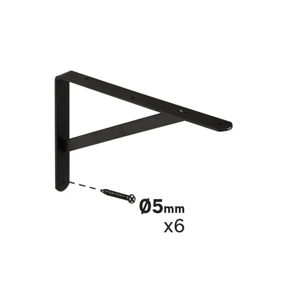 Утилитарный кронштейн Dolmen 20x30 см нагрузка до 45 кг цвет черный Santreyd STLM-2156090 - Вид №4