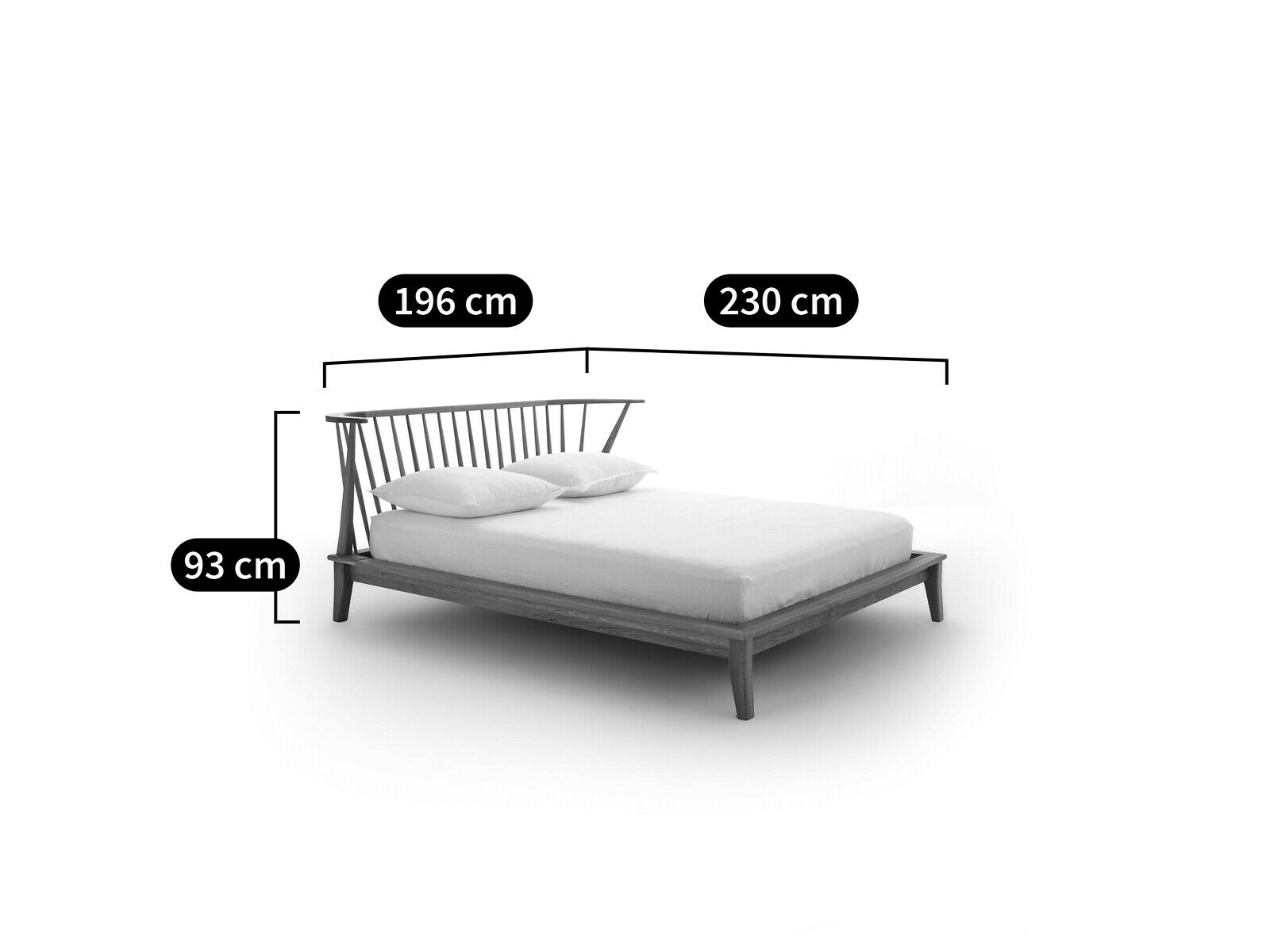 Дубовая двуспальная кровать AMPM CASPIAN ARCH-00093602 - Вид №8