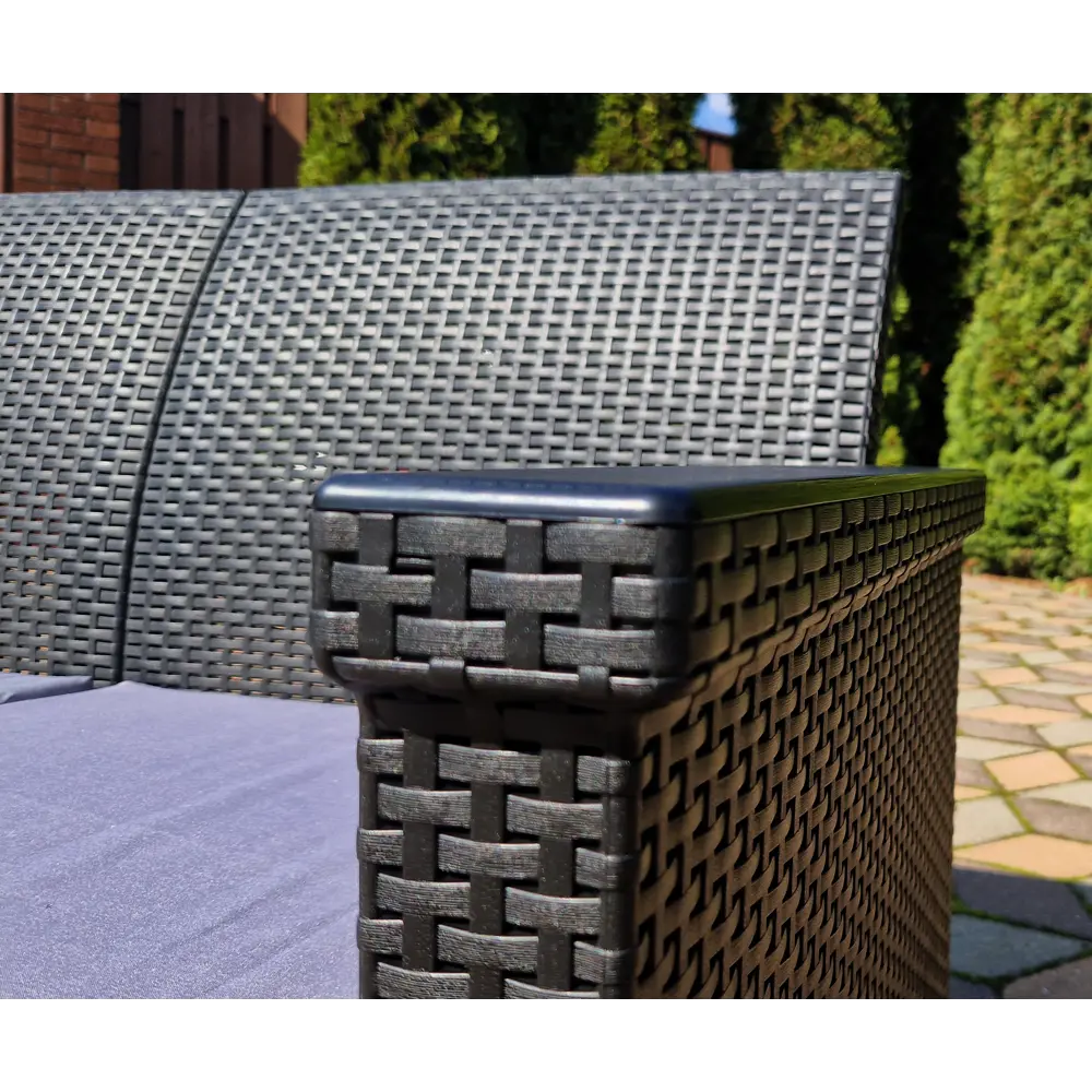 Диван садовый Basegi 69.5x189.5x79 см полипропилен темно-серый Santreyd STLM-2001555 - Вид №10