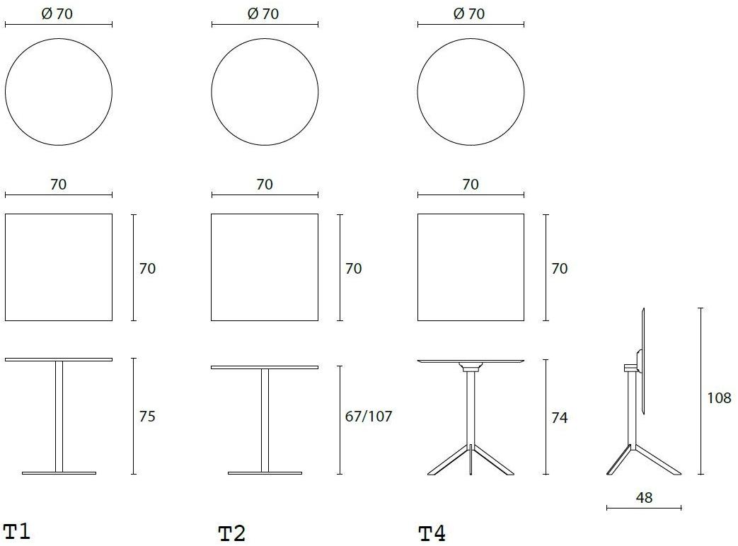 Casamania & Horm Круглый стол для бистро T1-t2-t4 sun-id-1405017 - Вид №2