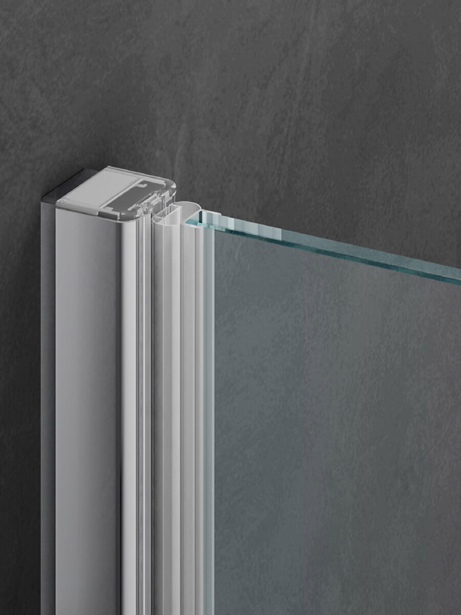 Маятниковая дверь в нишу Provex Jolly JN 0070 JN 05 GL стекло прозрачное 0070JN05GL - Вид №2
