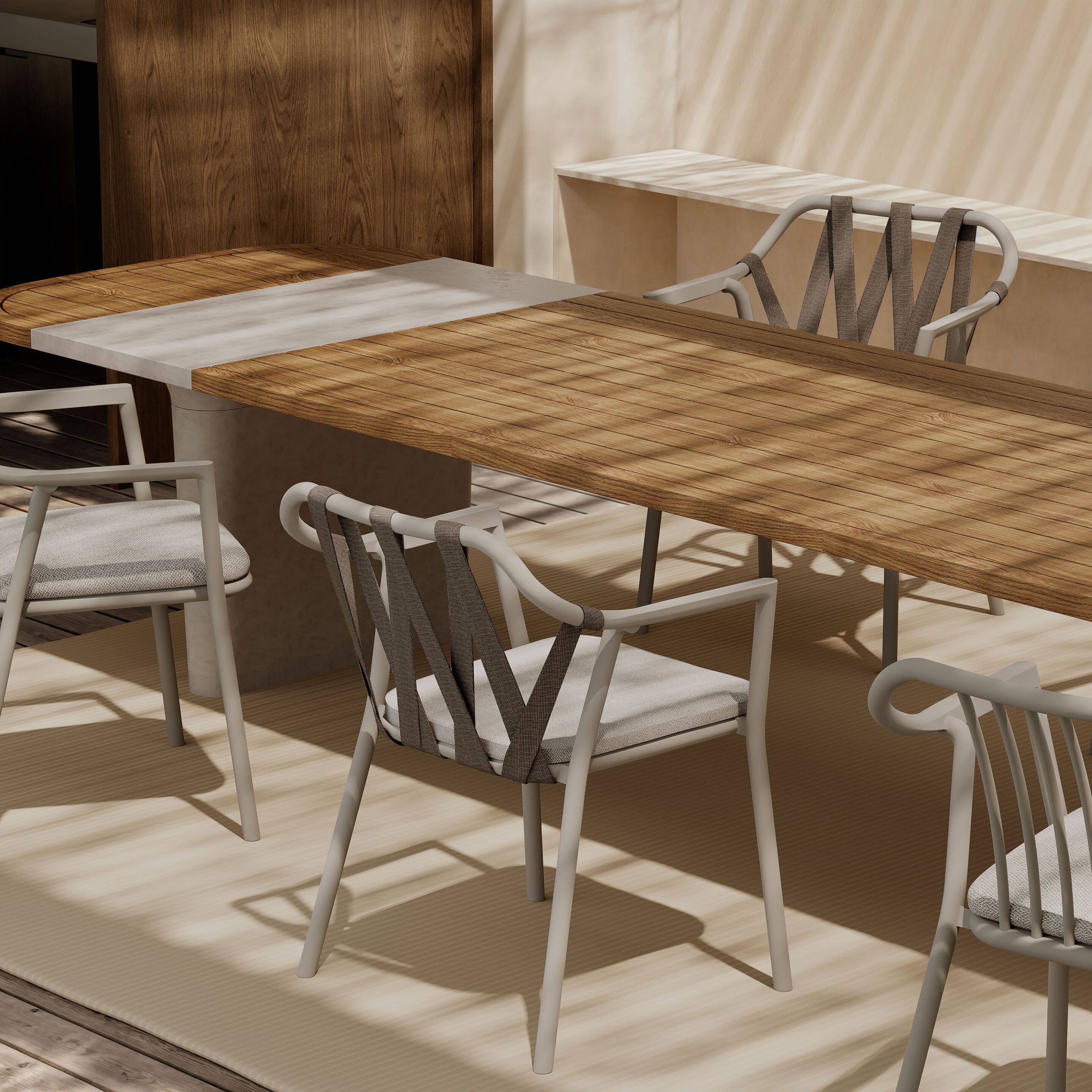 Прямоугольный садовый стол из тикового дерева YAAZ Semt ARCH-00089971 - Вид №6