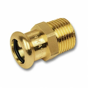 182431812 SANHA 8243G пресс-фитинг, бронза, ниппель переходной ВПр-НР 18x1/2 мм