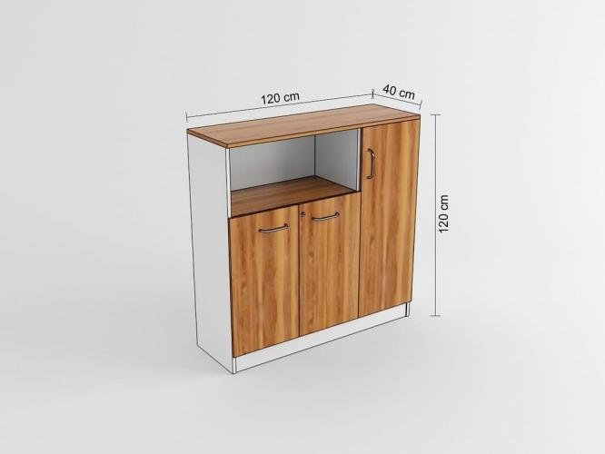 Arrediorg.it® Низкий офисный ящик для хранения из дерева с распашными дверцами Evolutio sun-id-1398987 - Вид №7