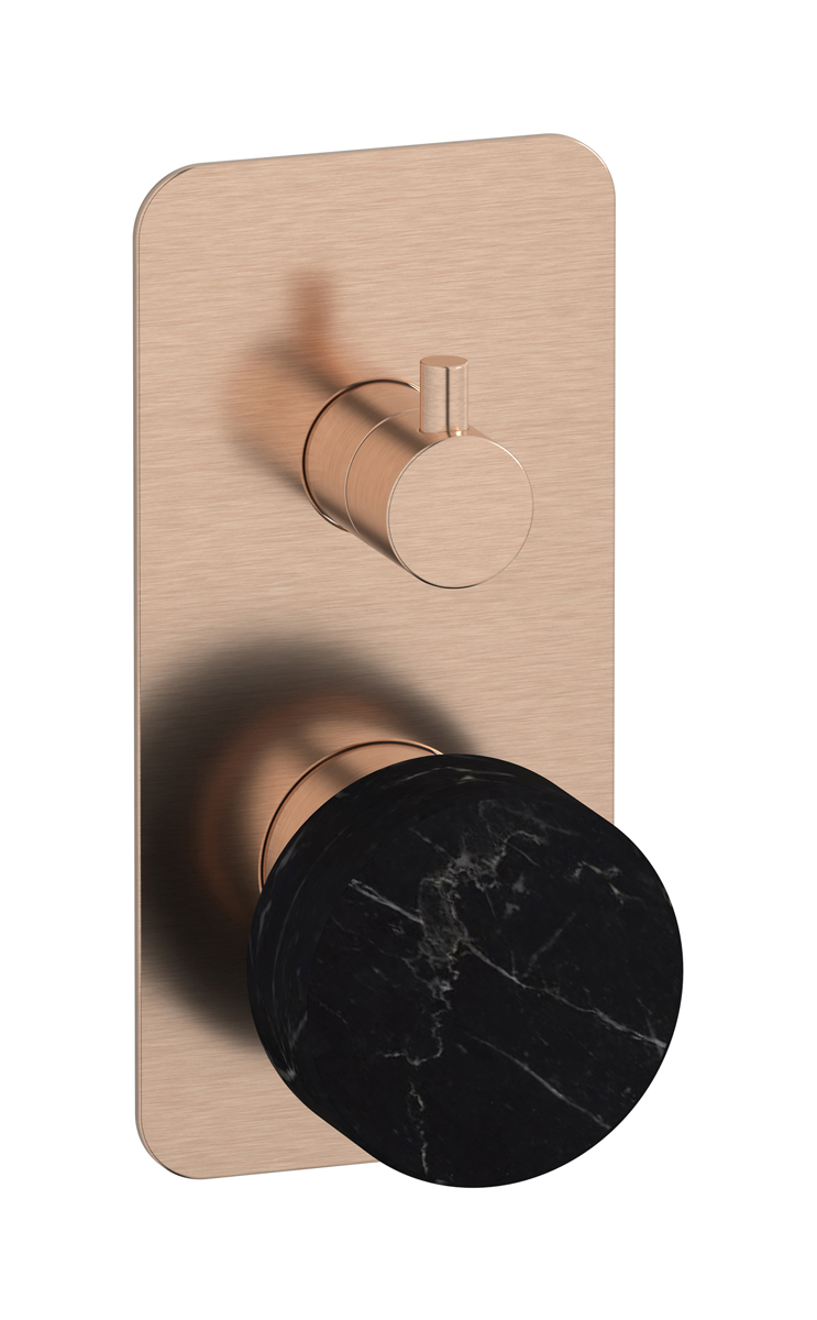 Внешние части встроенного в стену смесителя на 3 потребителя WE ARE IB mr312sr_2 Brushed Rose Gold Marmo