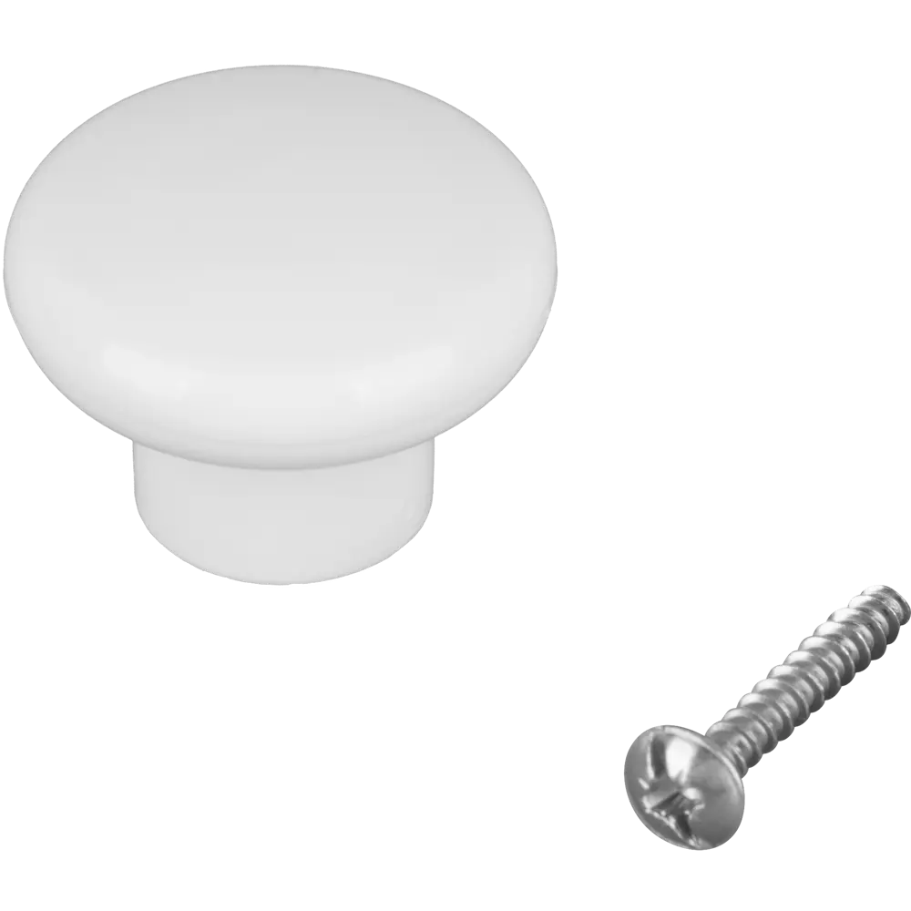 Мебельная ручка-кнопка белый 34 Santreyd STLM-2155809 - Вид №3