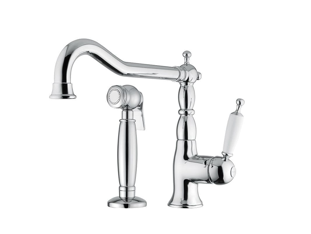 Смеситель для кухни из хромированной латуни со съемным ручным душем Bugnatese Оксфорд ARCH-00140279