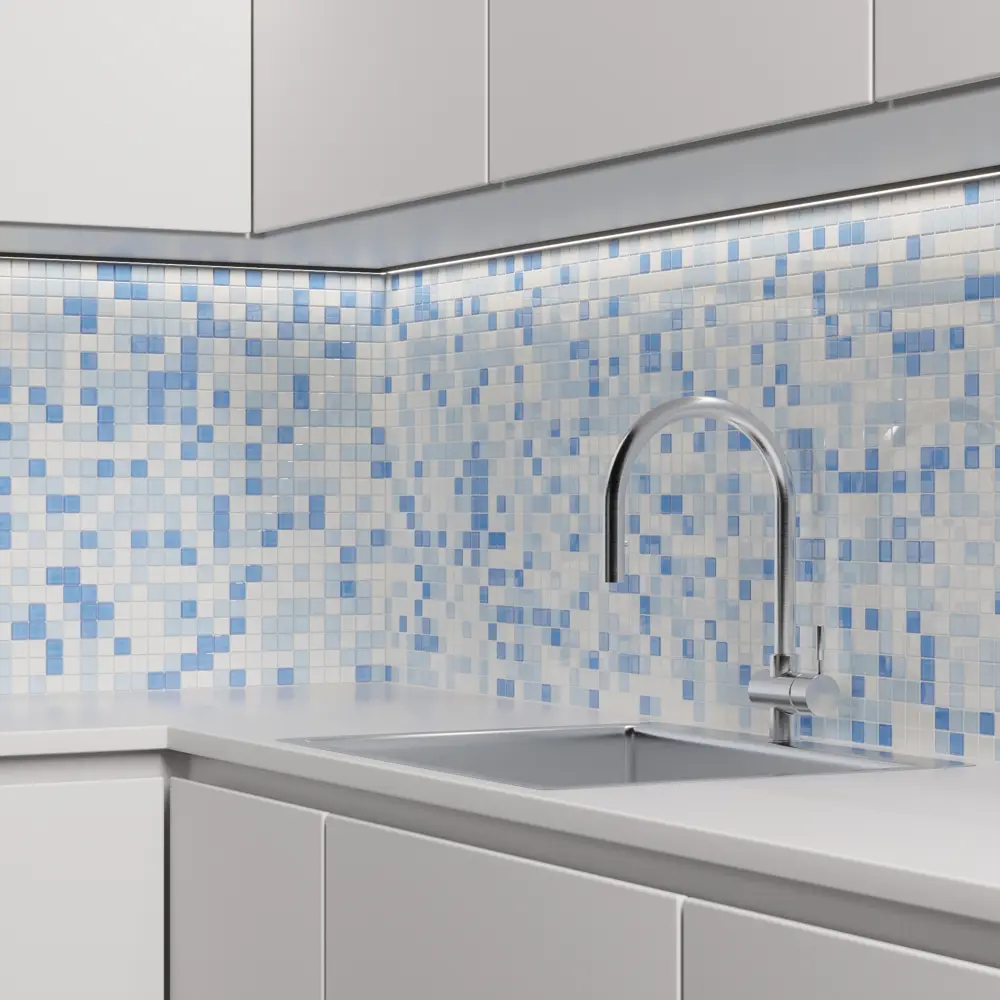 Стеклянная мозаика ARTENS Shaker для ванной и интерьера 30×30 см 18731565 Clear STLM-0012253 - Вид №5