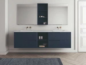 Fiora Двойная подвесная тумба под умывальник с ящиками Synergy