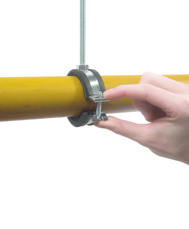 3374043 Крепление для труб  BISMAT® Flash Хомуты с вкладышем epdm (M8, M8/10) для всех видов труб WALRAVEN  - Вид №2