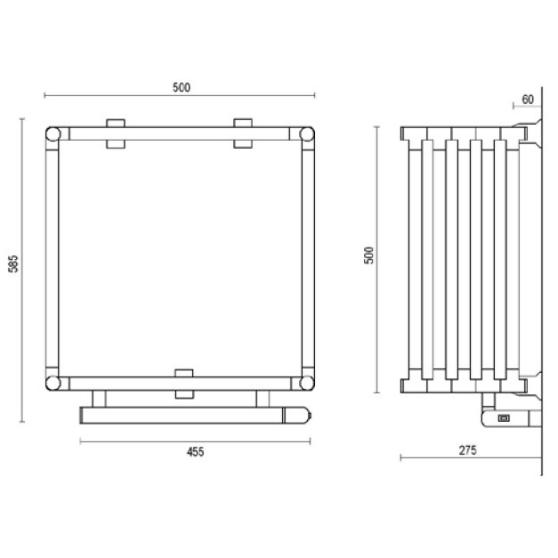 590 полотенцесушитель  ESTRO Collection  Margaroli Santreyd 22201 - Вид №2