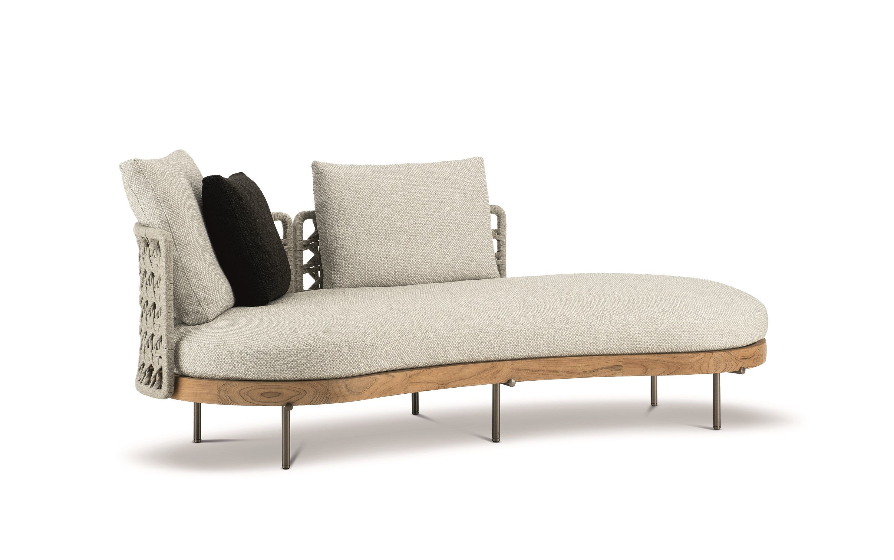 Изогнутый открытый диван со спинкой из плетеной веревки Minotti Torii Nest Outdoor ARCH-00107311 - Вид №3