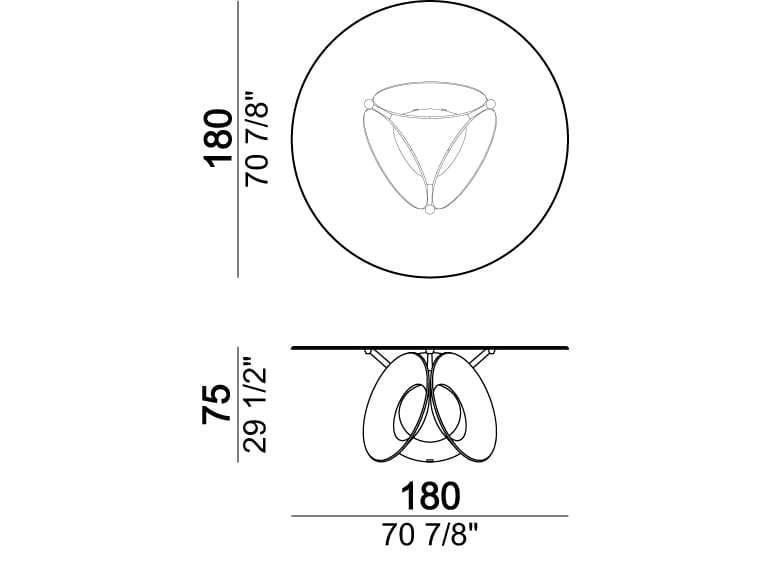 Круглый стеклянный стол Arketipo ORACLE ARCH-00046157 - Вид №4