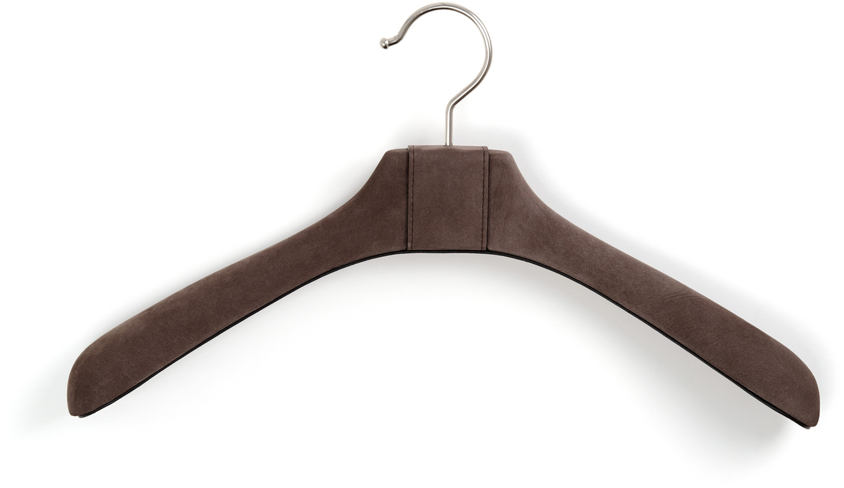 Вешалка для одежды - 40X5,5 см / нубук-кожа_светло-серый