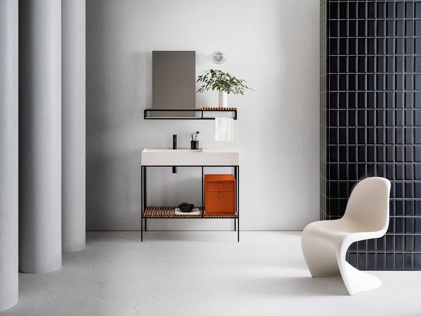 Состав ванной комнаты с зеркалом и держателем для полотенец Pirovano Element ARCH-00002157