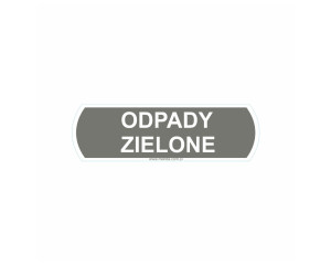 DX678 НАКЛЕЙКА ДЛЯ ГРУЗОВОГО БАКА - ЗЕЛЕНЫЕ ОТХОДЫ, БОЛЬШАЯ, РАЗМЕР 14,5 Х 4,4 СМ Merida
