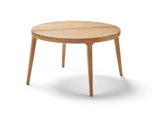 Круглый стол из тикового дерева