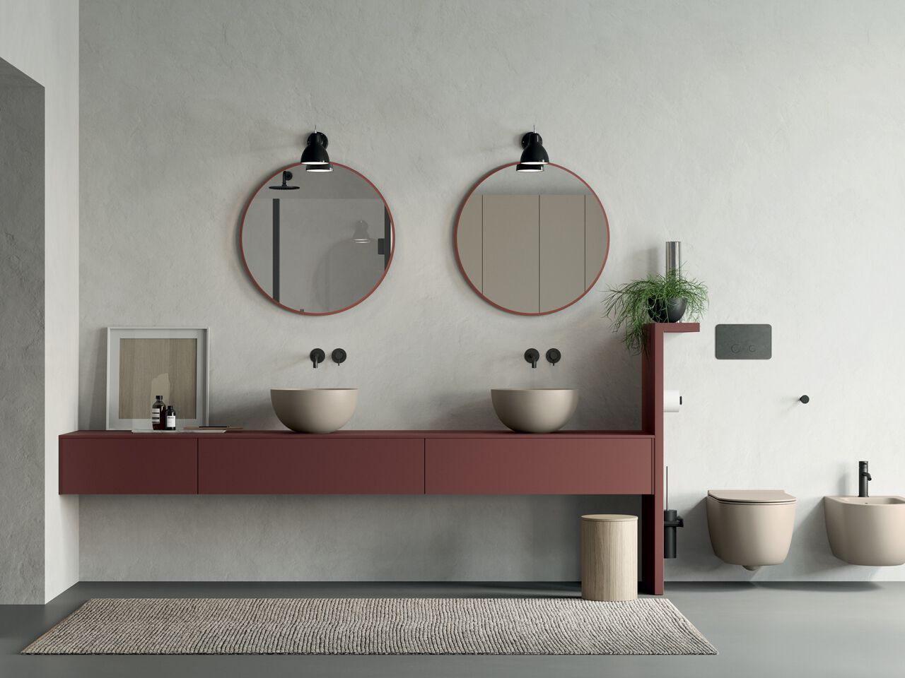 Керамическая столешница круглый умывальник Rexa CREADLE ROTONDO ARCH-00073616 - Вид №1