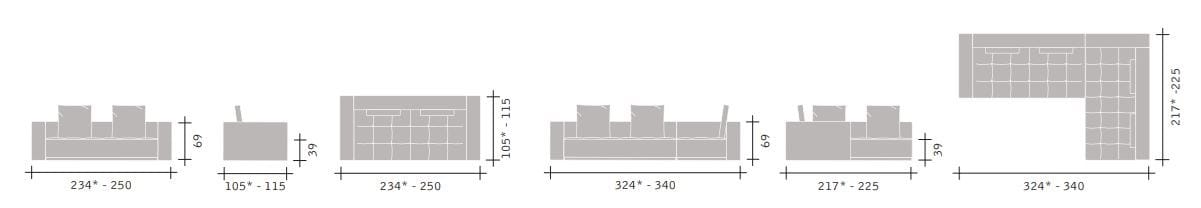 Ткань диван Flou Doze ARCH-00039235 - Вид №17