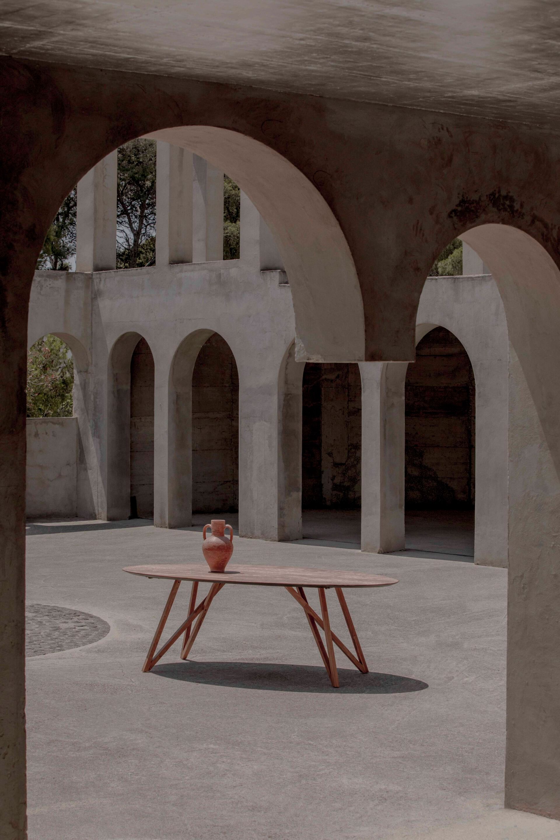 Круглый стол из тикового дерева Pilma SPIDER ARCH-00053957 - Вид №2