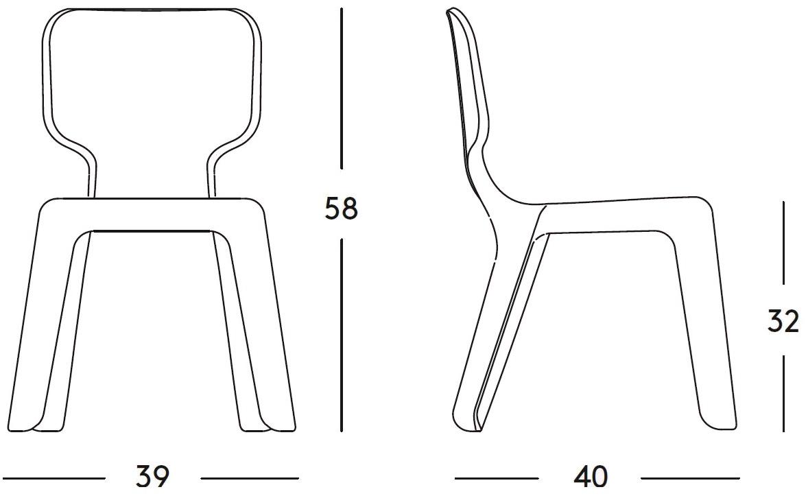 Magis Alma MT160 V Детский стул из полипропилена штабелируемый. Цвет: Зеленый 1342 C  - Вид №6