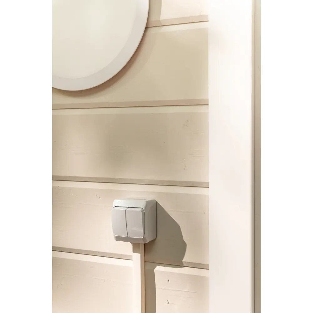 Выключатель SYSTEME ELECTRIC Этюд двухклавишный влагозащищенный 12511297 STLM-1430973 - Вид №4