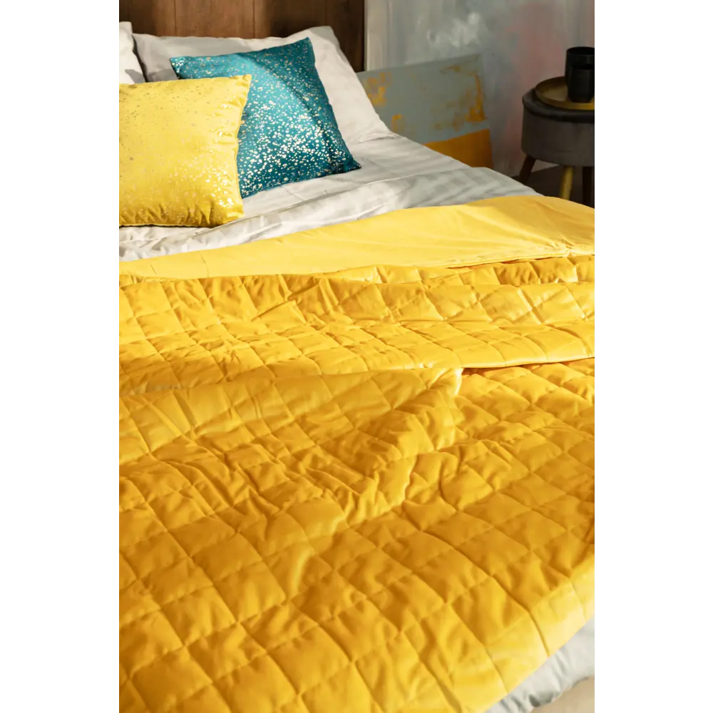 Покрывало INSPIRE Velvet Etna — велюровая элегантность в солнечном цвете 89090580 STLM-0078264 - Вид №3