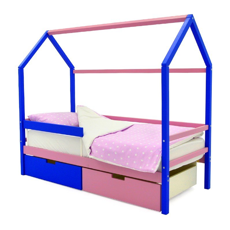 Кровать-домик детская синяя-лаванда Svogen БЕЛЬМАРКО  00-3833082 Синий Santreyd  - Вид №2