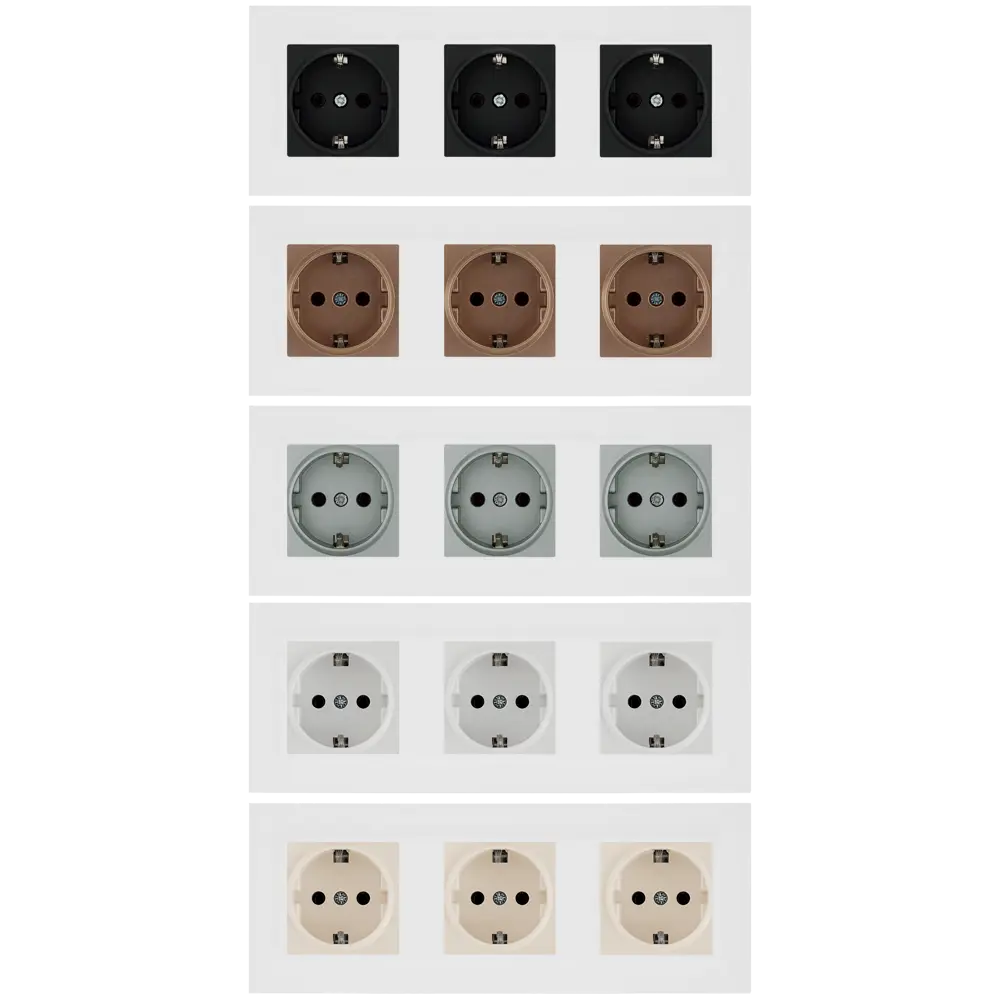 Рамка для розеток и выключателей Legrand Structura 3 поста цвет белый STLM-2130693 - Вид №1