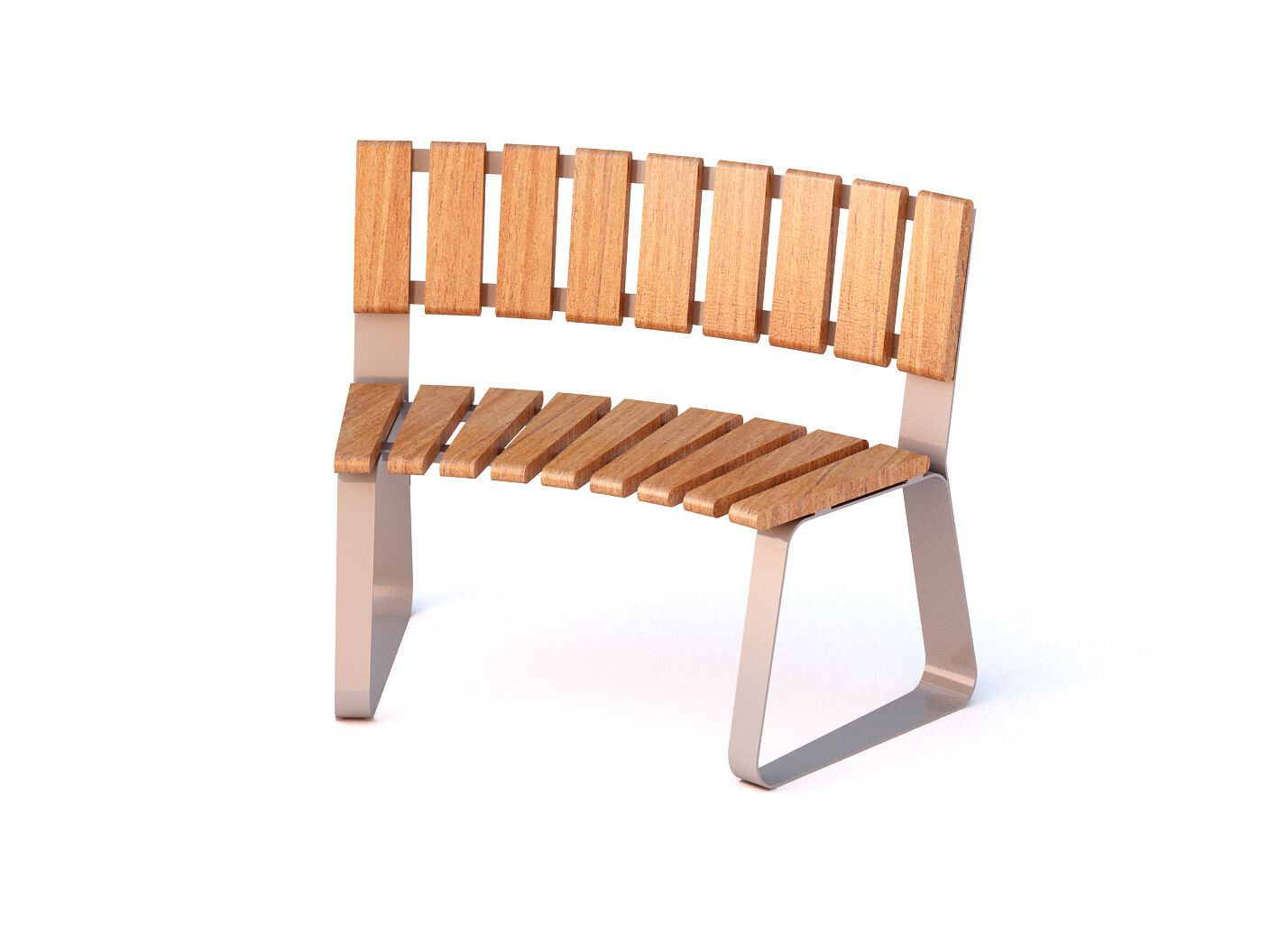 Модульная изогнутая скамья из стали и дерева Viscio Urban Design ITALA ARCH-00112780 - Вид №2