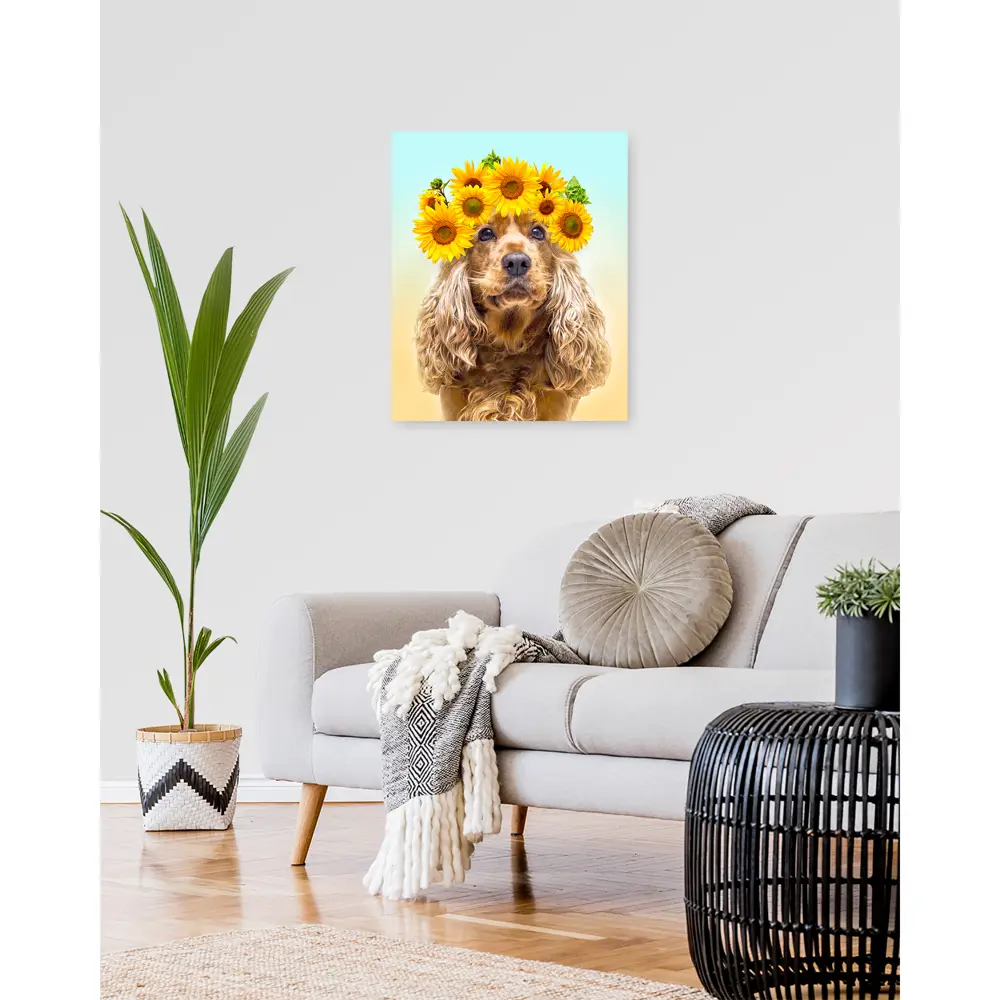 Картина на холсте Собачка с подсолнухами 40х50 см Santreyd STLM-2003297 - Вид №3