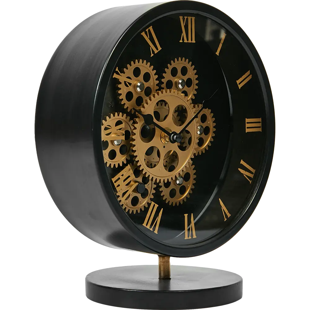 Часы настольные Dream River Шестеренки EA 1155 круглые металл цвет черно-золотой бесшумные ø20.5 88909896 STLM-2151816 Осень - Вид №2