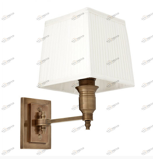 Бра Lexington Single от Eichholtz белый/бронза 108933 EICHHOLTZ EICHHOLTZ 059707 Белый;золото 