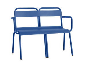 Алюминиевая штабелируемая садовая скамейка с подлокотниками
