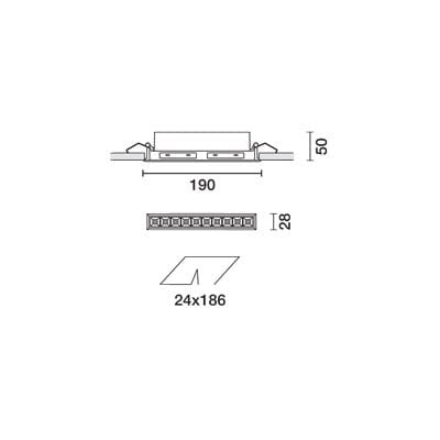 Литье под давлением алюминиевый светодиодный светильник для потолков iGuzzini Laser Blade XS ARCH-00136274 - Вид №12