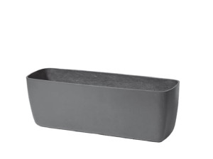 Бетонная прямоугольная низкая плантатор