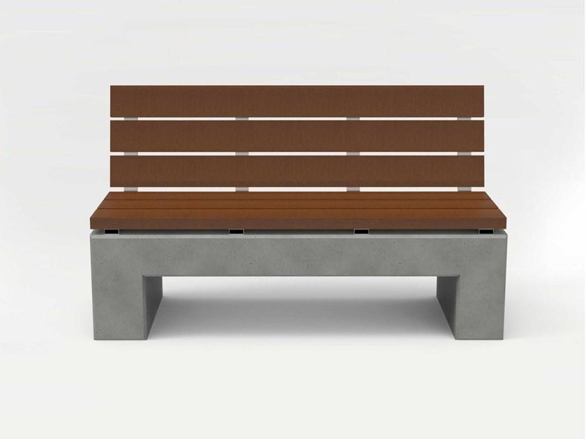 CO33 Бетонная скамья со спинкой Angulus sun-id-1348950 - Вид №1