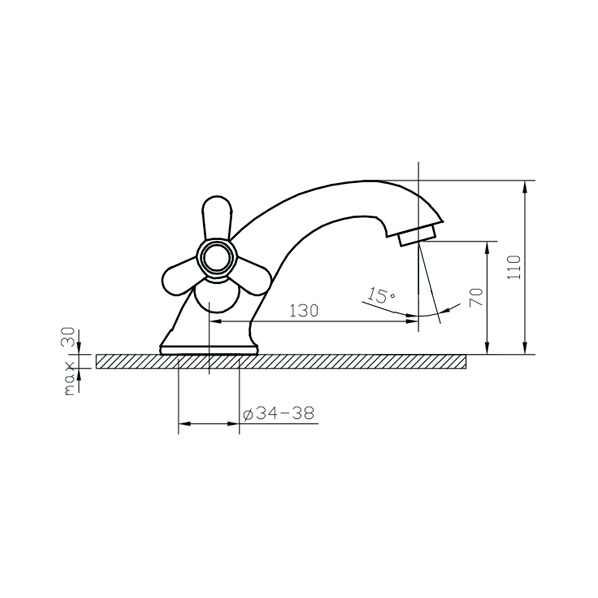 042 Omega  Смеситель для умывальника  ARGO kran 042omega - Вид №1
