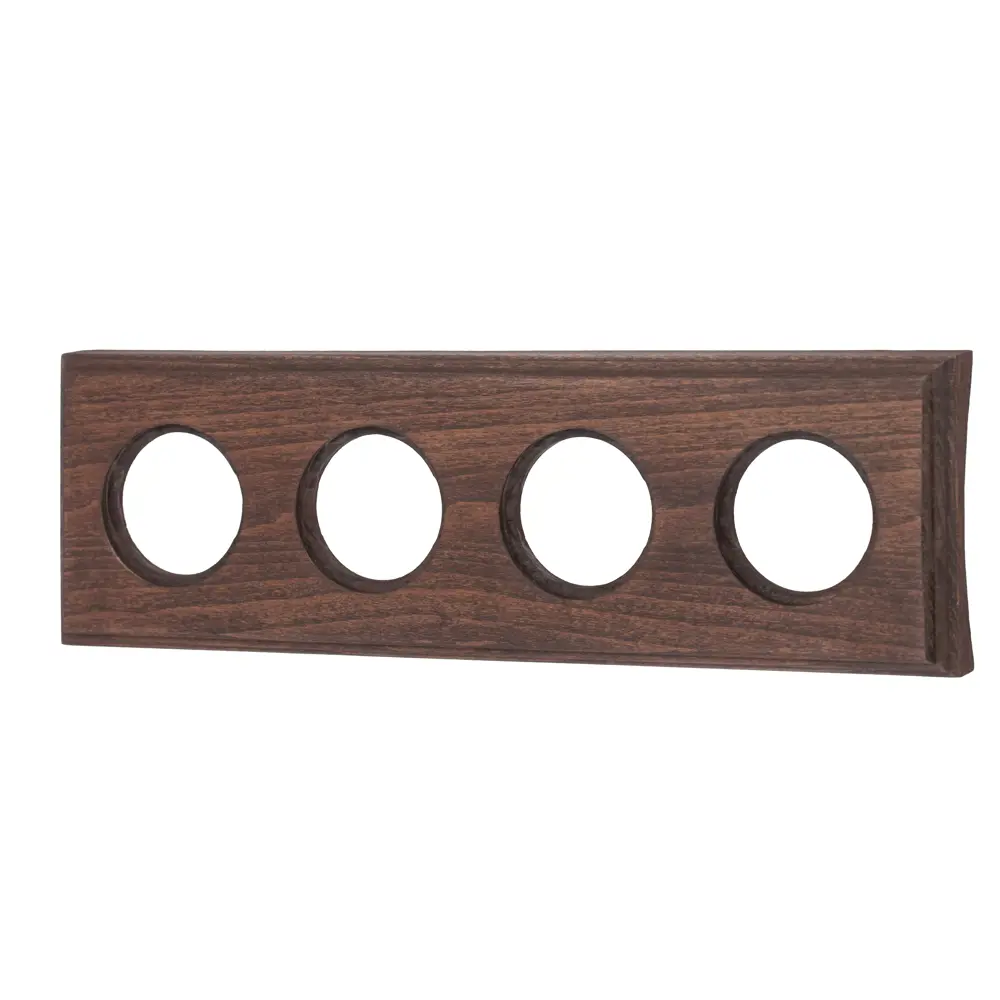 Рамка для розеток и выключателей Electraline 4 поста 220 мм цвет коричневый BF-17 STLM-2113156