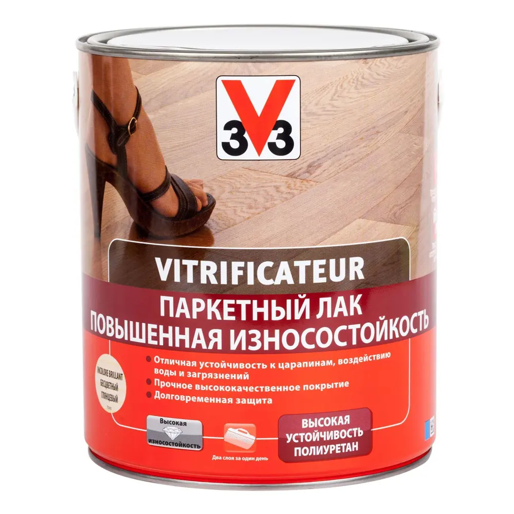 Лак паркетный V33 прозрачный 2.5 л STLM-2156140