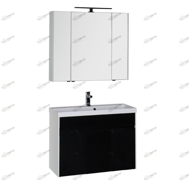 Комплект мебели Aquanet Латина 100 черный 00181090