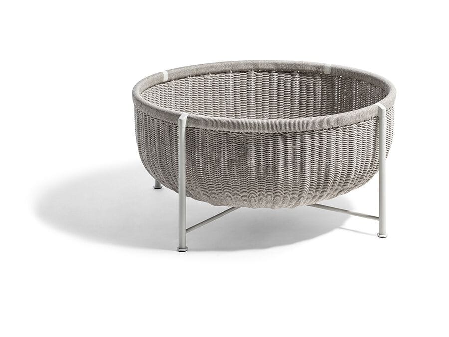 Кожаный садовый журнальный столик с отсеком для хранения Poltrona Frau коллекция-мебель и аксессуары ARCH-00050824