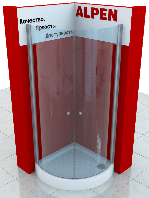 Душевая шторка ALPEN A160-80 A160N-80 - Вид №2
