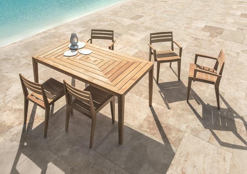 Ethimo Садовый стул из тика с подлокотниками Ribot Rbpdim010 - Вид №4