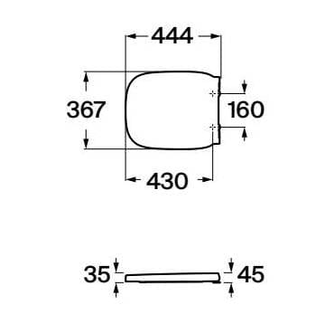 Пластиковое сиденье для унитаза Roca SQUARE 8019D0..B / 8019D2..5 ARCH-00074574 - Вид №2