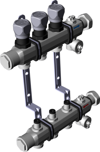 587 789 1) Модель 1006 Трубопроводные системы  Fonterra панельное отопление  Коллекторы  Нержавеющая сталь Santreyd  - Вид №4