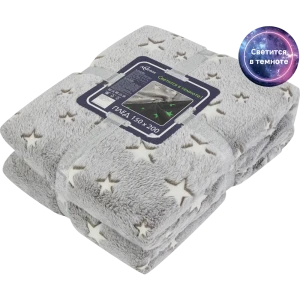 Плед Небосвод светящийся в темноте 150x200 см микрофибра цвет серый