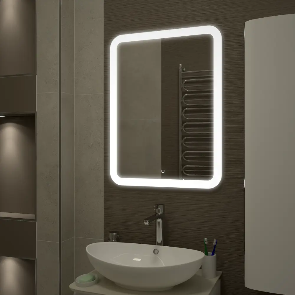 Зеркало Santreyd Forio с LED-подсветкой для ванной 18643910